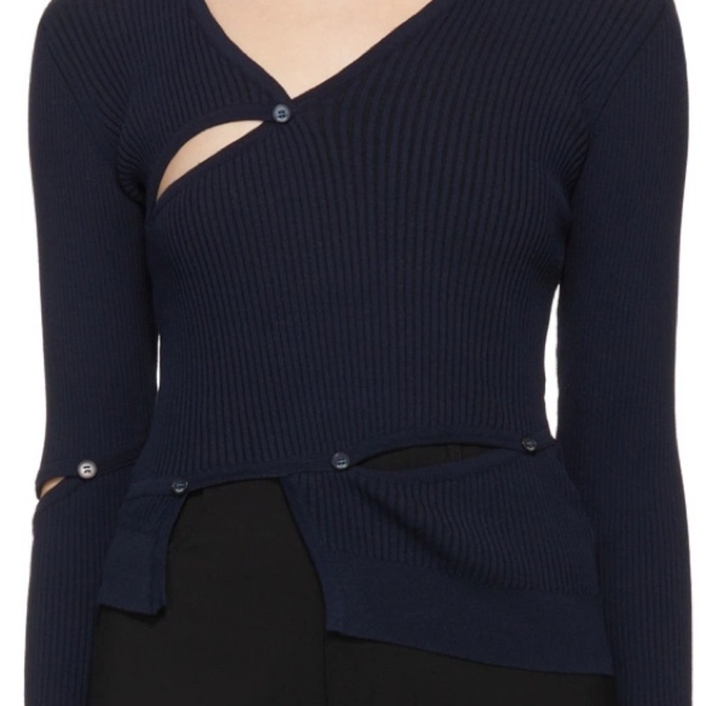 Jacquemus Navy Tordu Cardigan